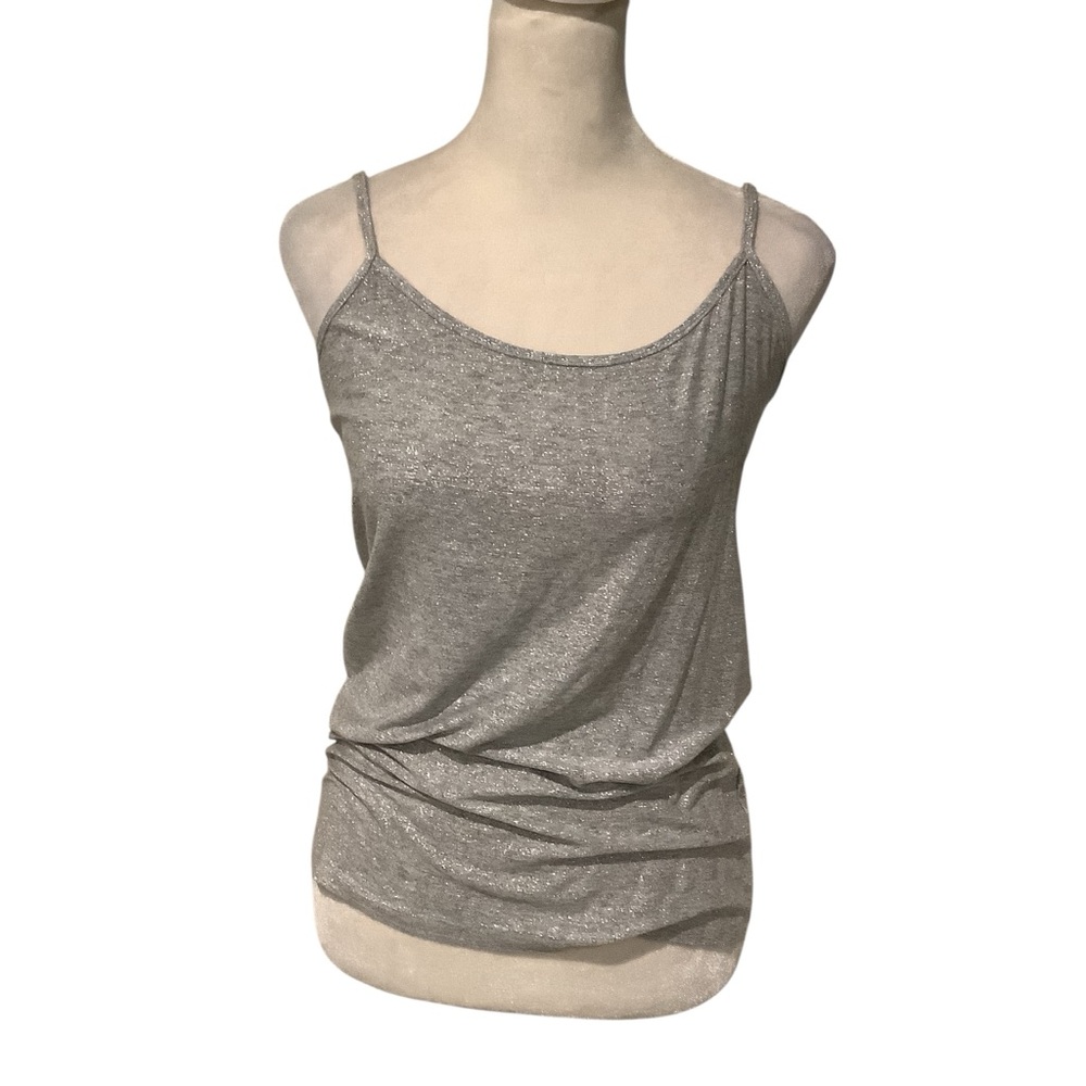 Boutique Essentials Elegant Gray & Silver Tank Top for Women WORN ONCE